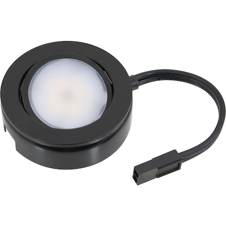 Splashofflash 4.3W 120V 250 Lumens MVP 3 LED Light Puck Kit with Roll Switch & 6 ft. Power Cord - Black SP2520377